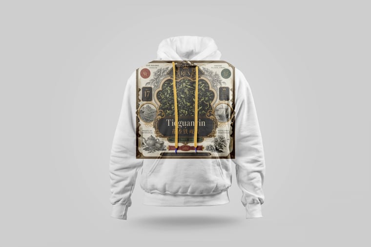Hoodie — Floral Tie Guan Yin